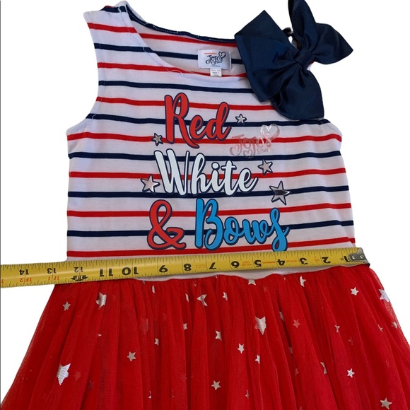 Nickelodeon Jojo Siwa Stripes Patriotic Sleeveless Dress Size 10/12 Large - Picture 12 of 17